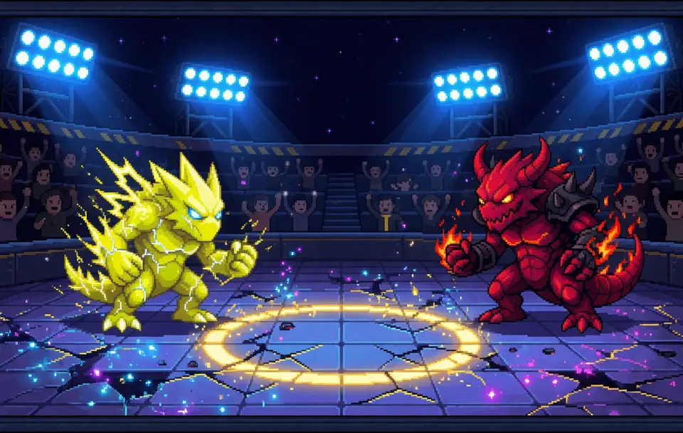 Original illustration for Pokemon 2D Arena. Not a gameplay screenshot.